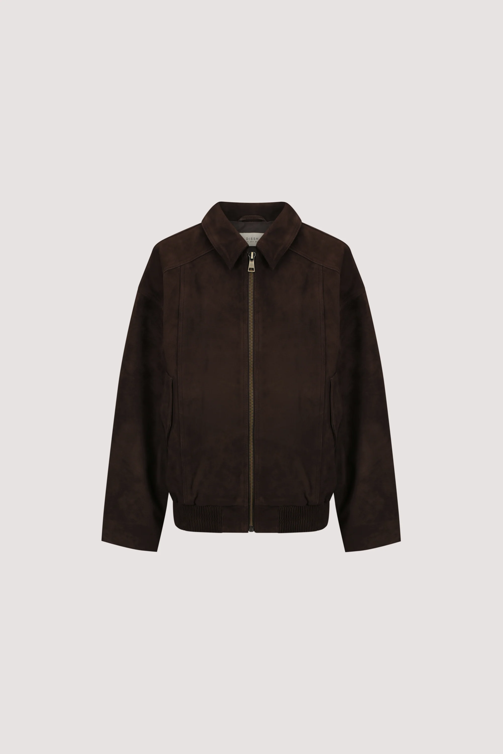 DENVER BITTER CHOC SUEDE LEATHER BOMBER JACKET - Image 7