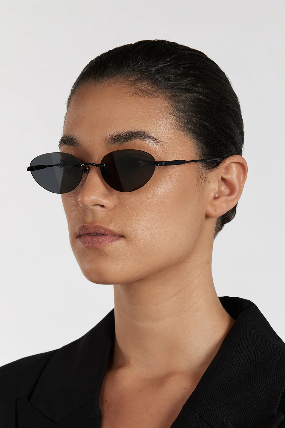 ELISA JOHNSON TRINITY GLOSS BLACK SUNGLASSES - Image 5