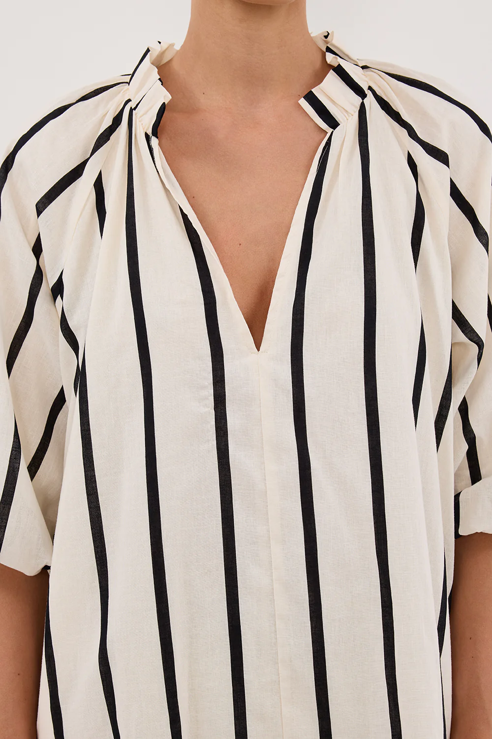 ELLIOT CREAM STRIPE SMOCK DRESS - Image 5