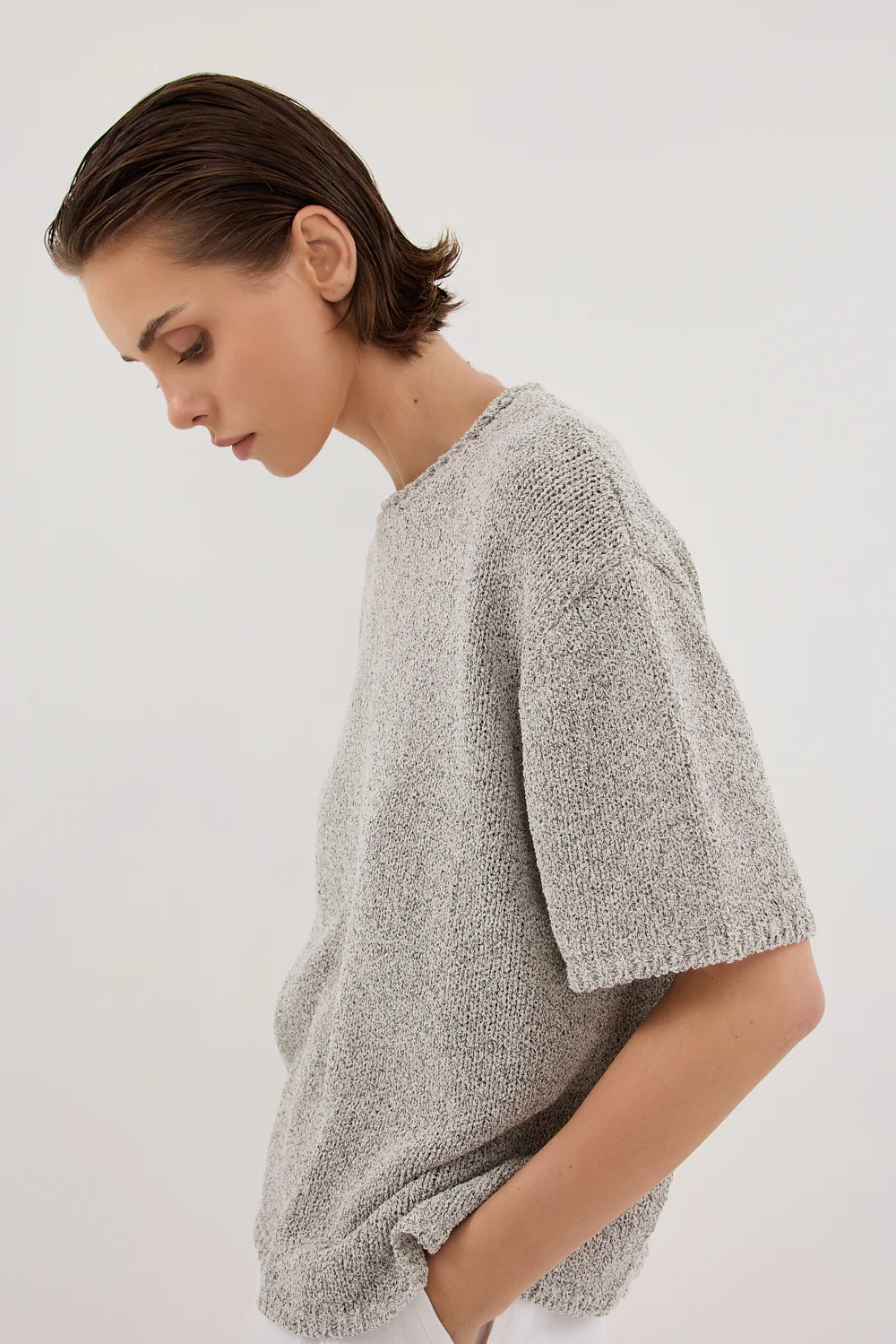ERIN SILVER MARLE BOXY KNIT TEE - Image 2