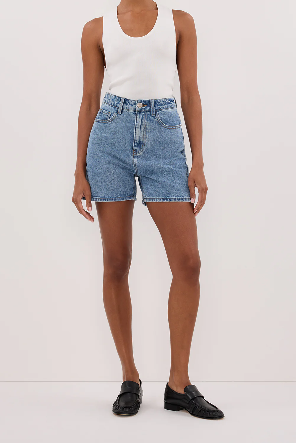 FINN MEDIUM BLUE DENIM SHORT - Image 2