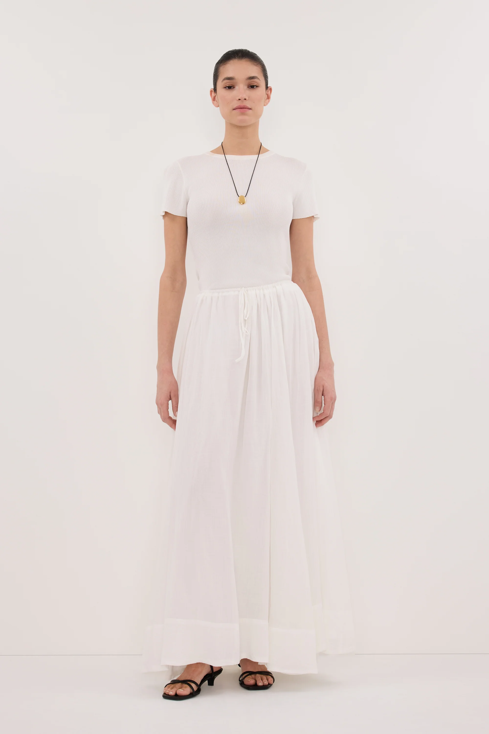 LAYNE WHITE RAMIE MAXI SKIRT - Image 5
