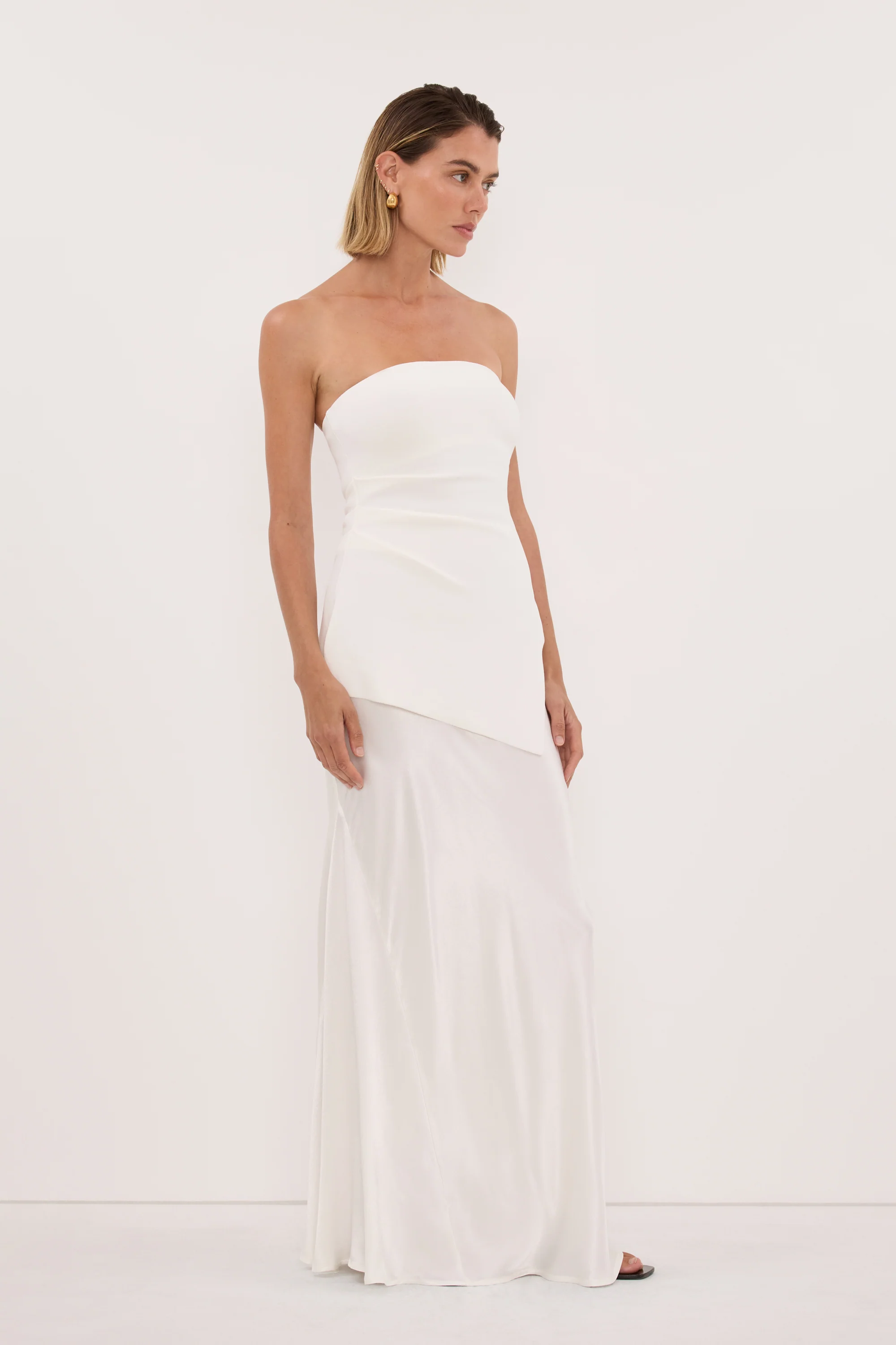 LUKE OFF WHITE LONGLINE BANDEAU TOP - Image 4