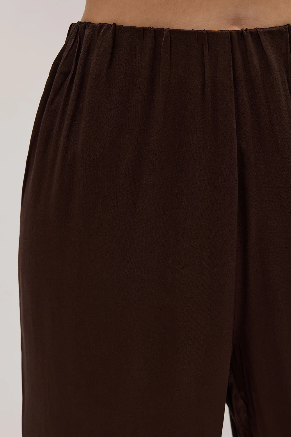 MONICA BITTER CHOC SATIN PANT - Image 5