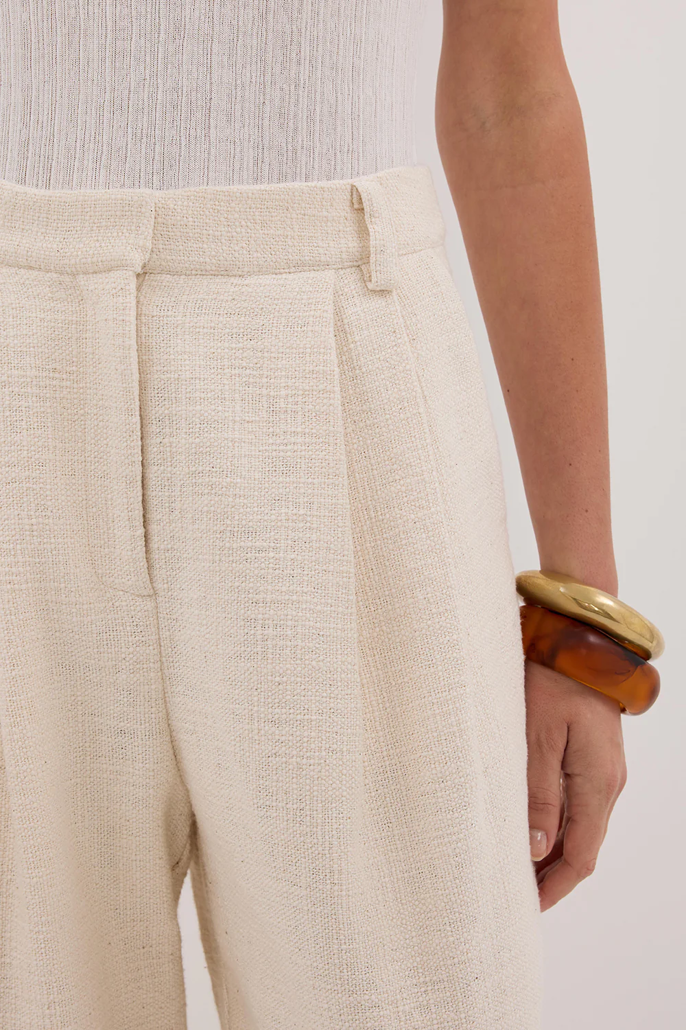 NIA NATURAL OPEN WEAVE PANT - Image 5