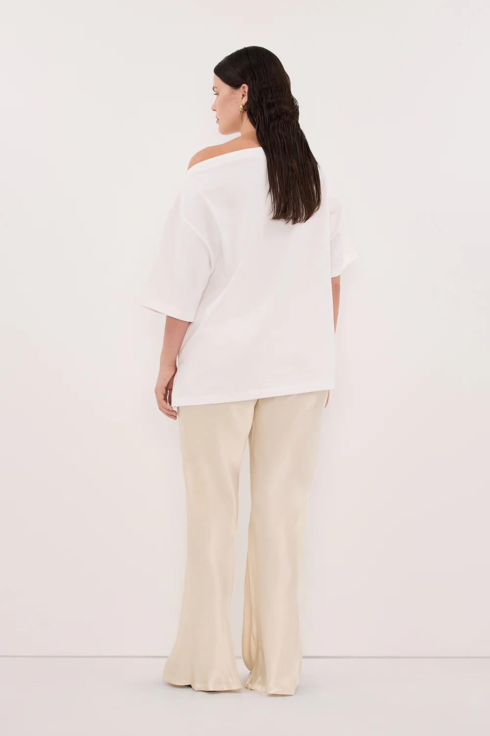 NIKKI CREAM SATIN BIAS PANT - Image 7