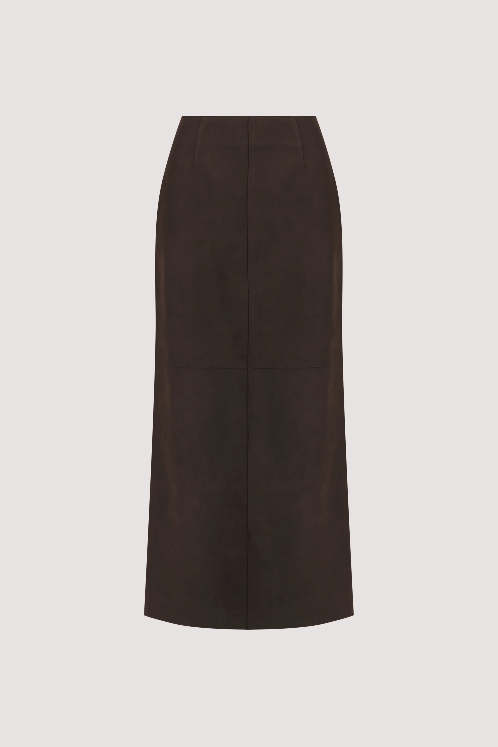 OTIS BITTER CHOC FAUX LEATHER MIDI SKIRT - Image 9