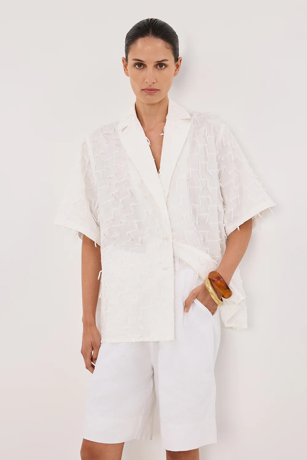 PALOMA WHITE COTTON SHIRT - Image 2