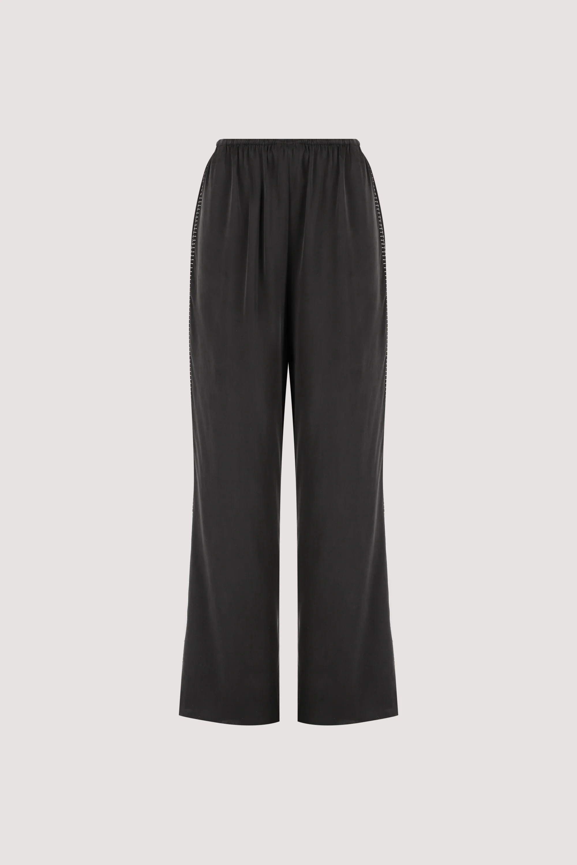 PIPER BLACK SILK STITCH DETAIL PANT - Image 6