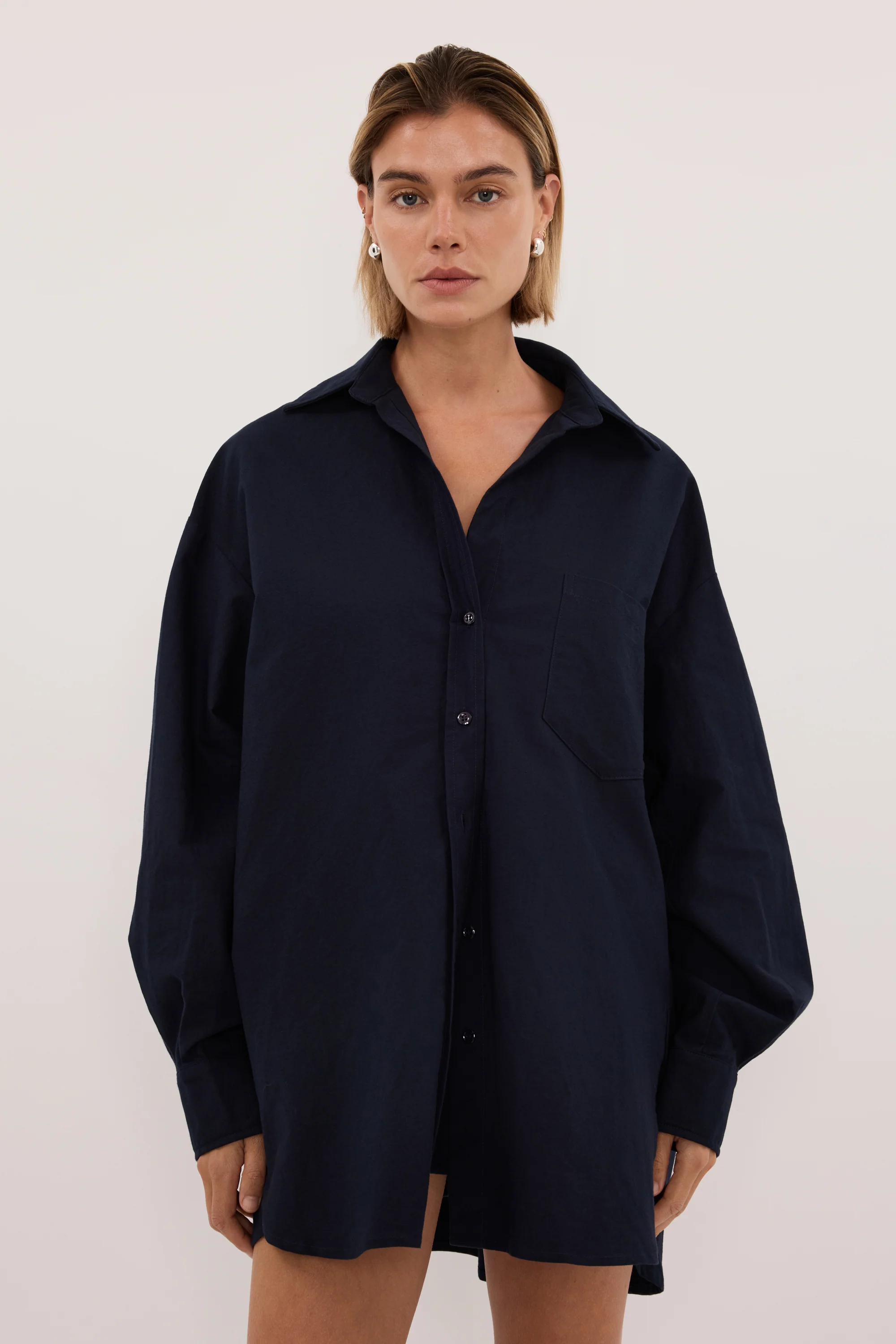 RHEA 2.0 INK OVERSIZED COTTON SHIRT - Image 2