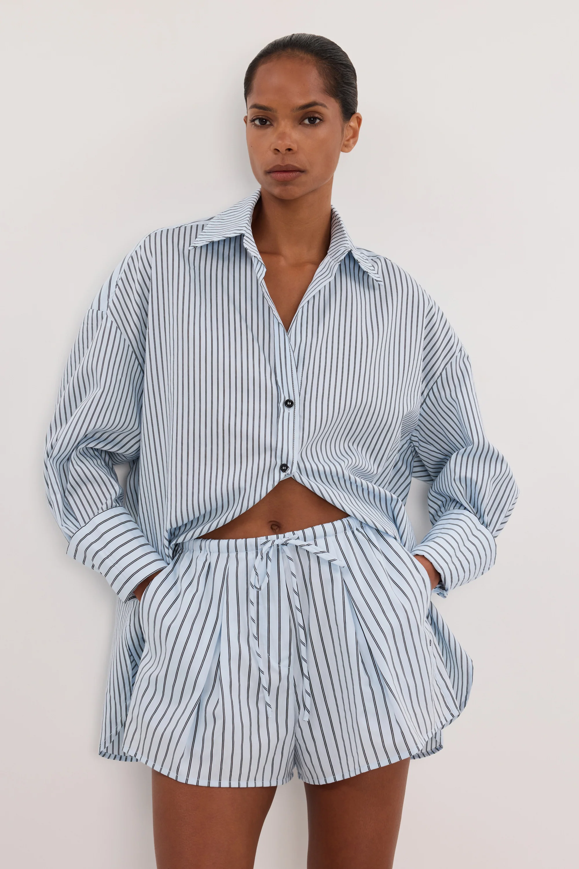 SABLE ICE BLUE SILK BLEND SHORT - Image 3