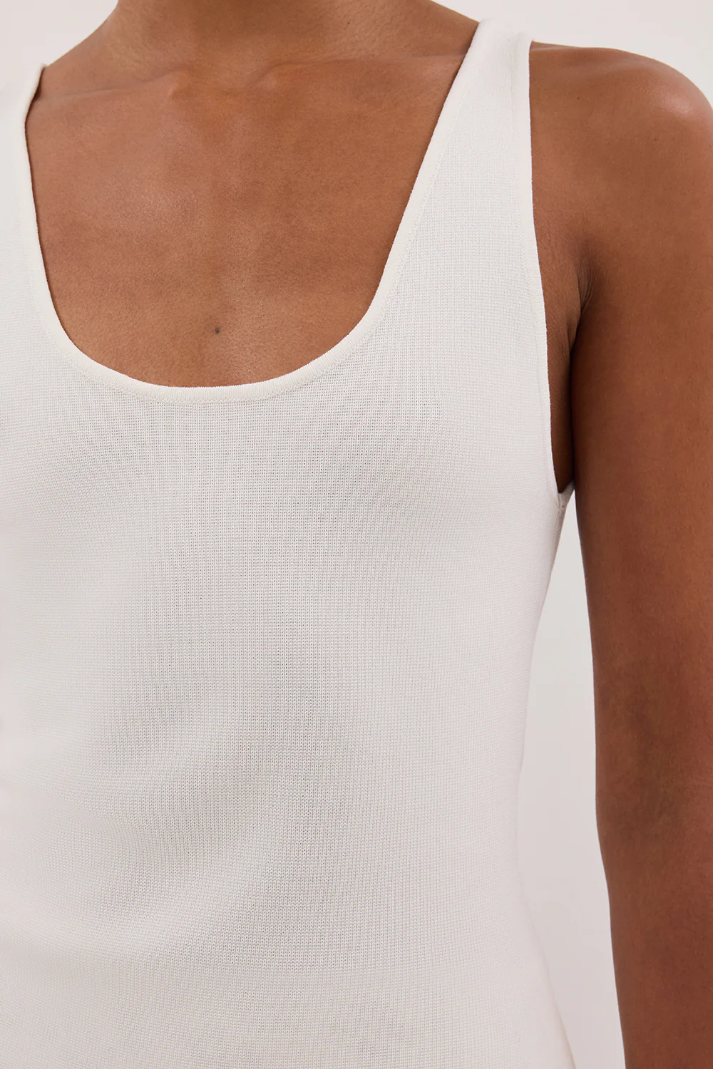 TROY WHITE KNIT TANK - Image 5
