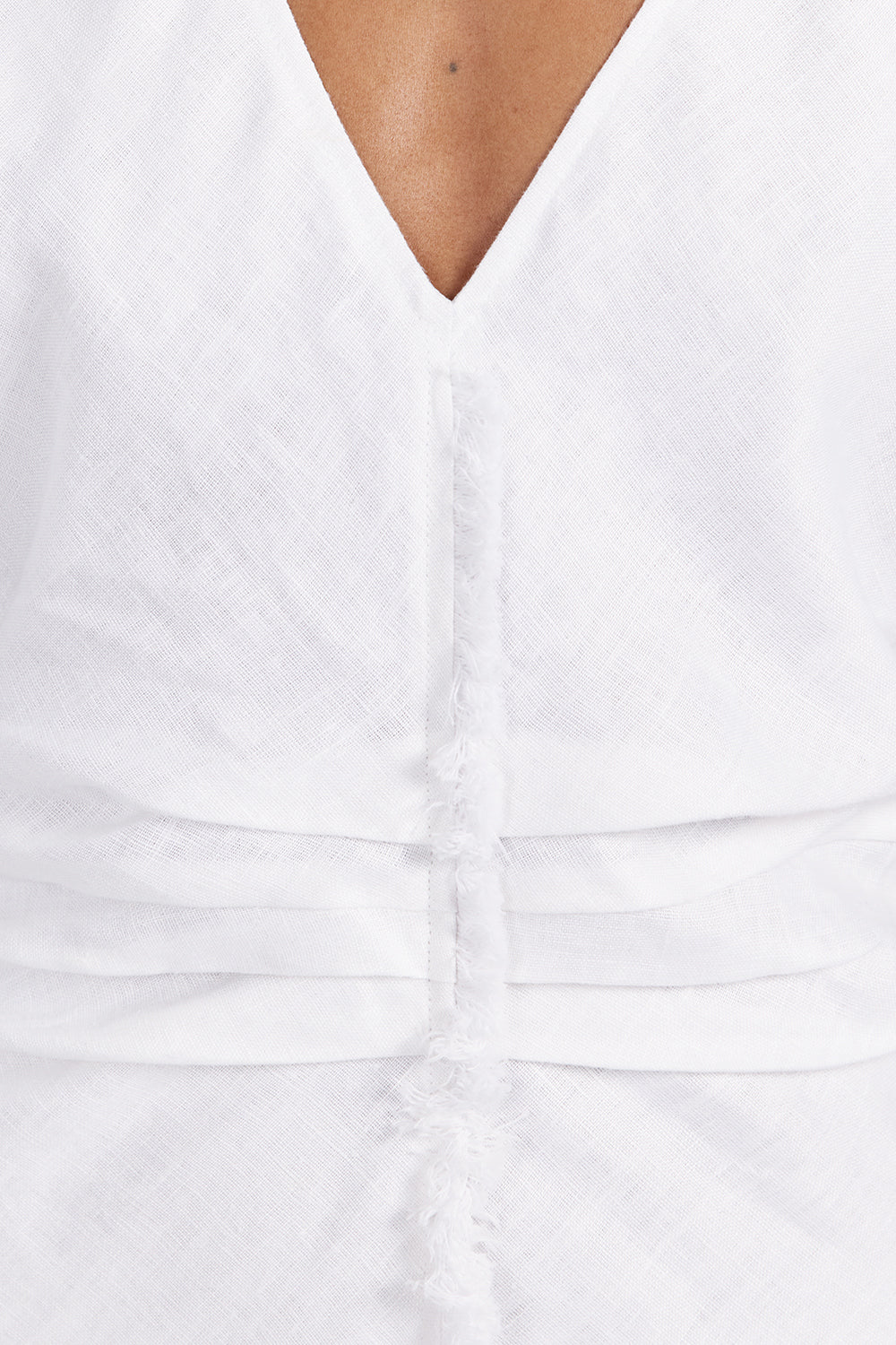 ZAHARA WHITE FRINGING MIDI DRESS - Image 6